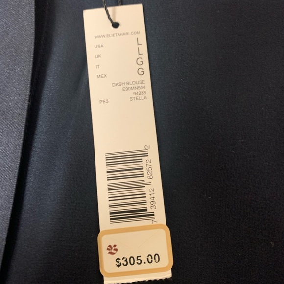 NWT Ellie Tahari semi sheer blouse! - Picture 3 of 5